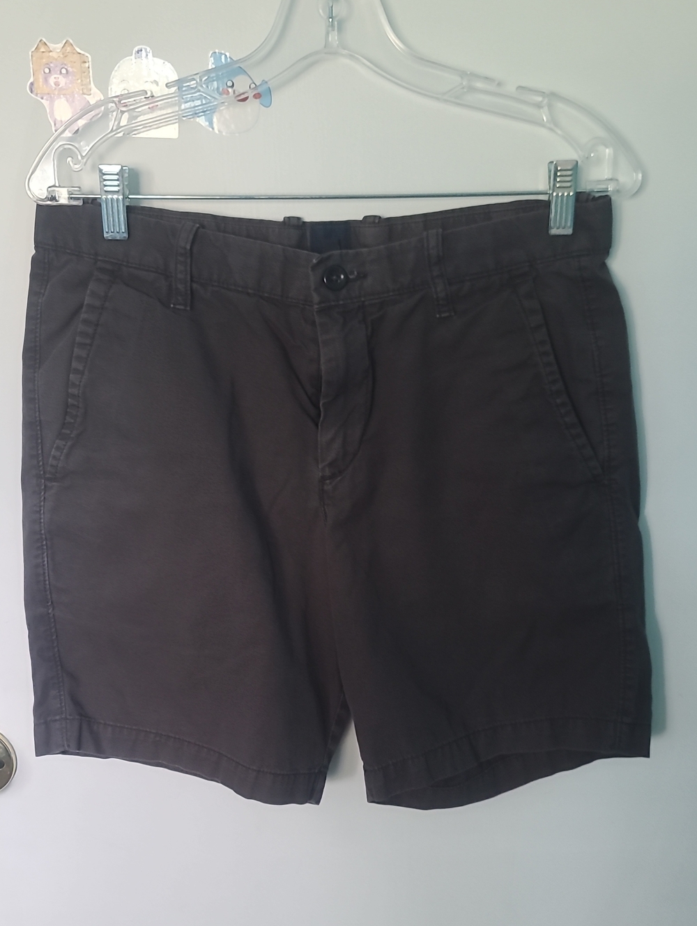 GAP Men's Charcoal Flat-Front Casual Shorts